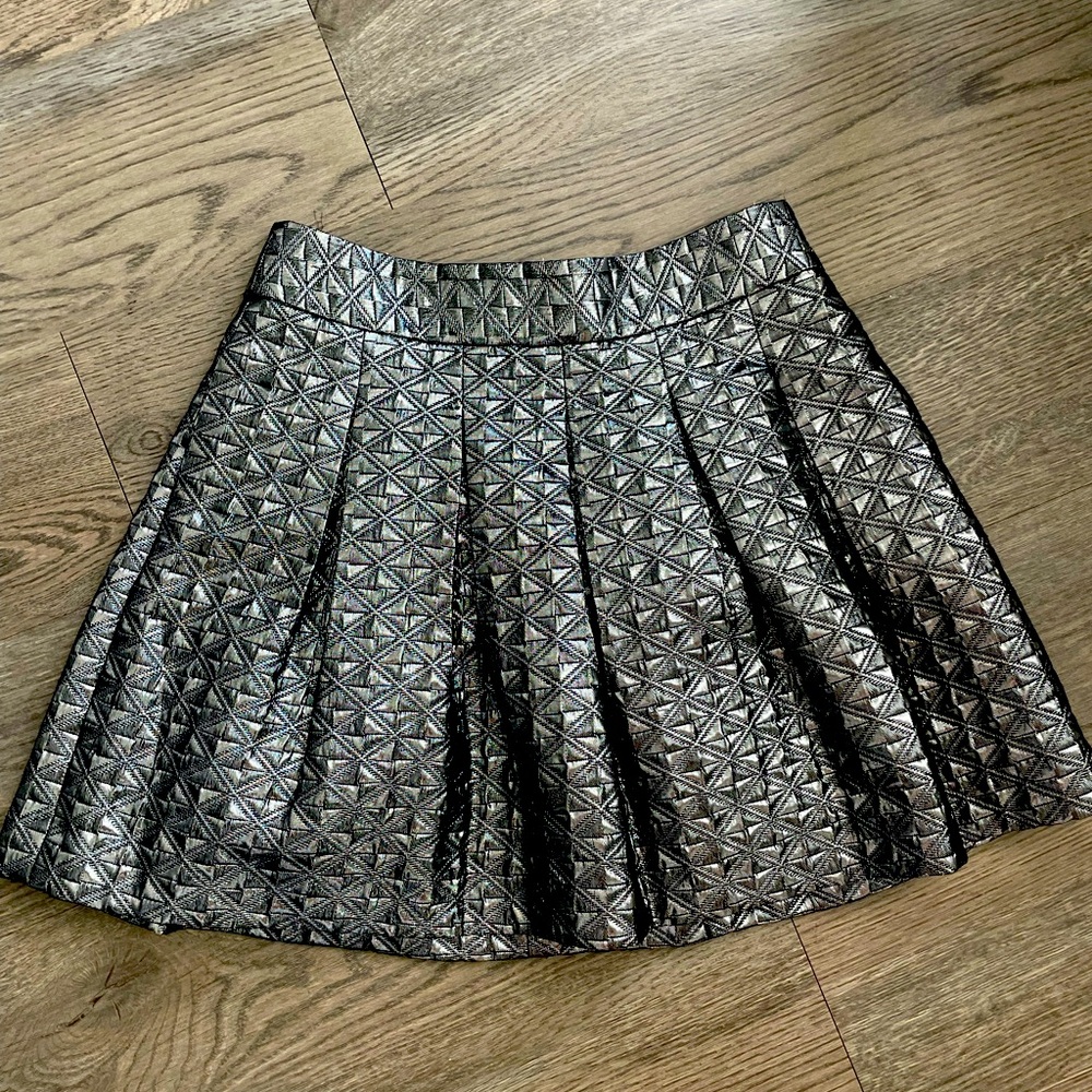 Banana Republic Silver Metallic Skirt
